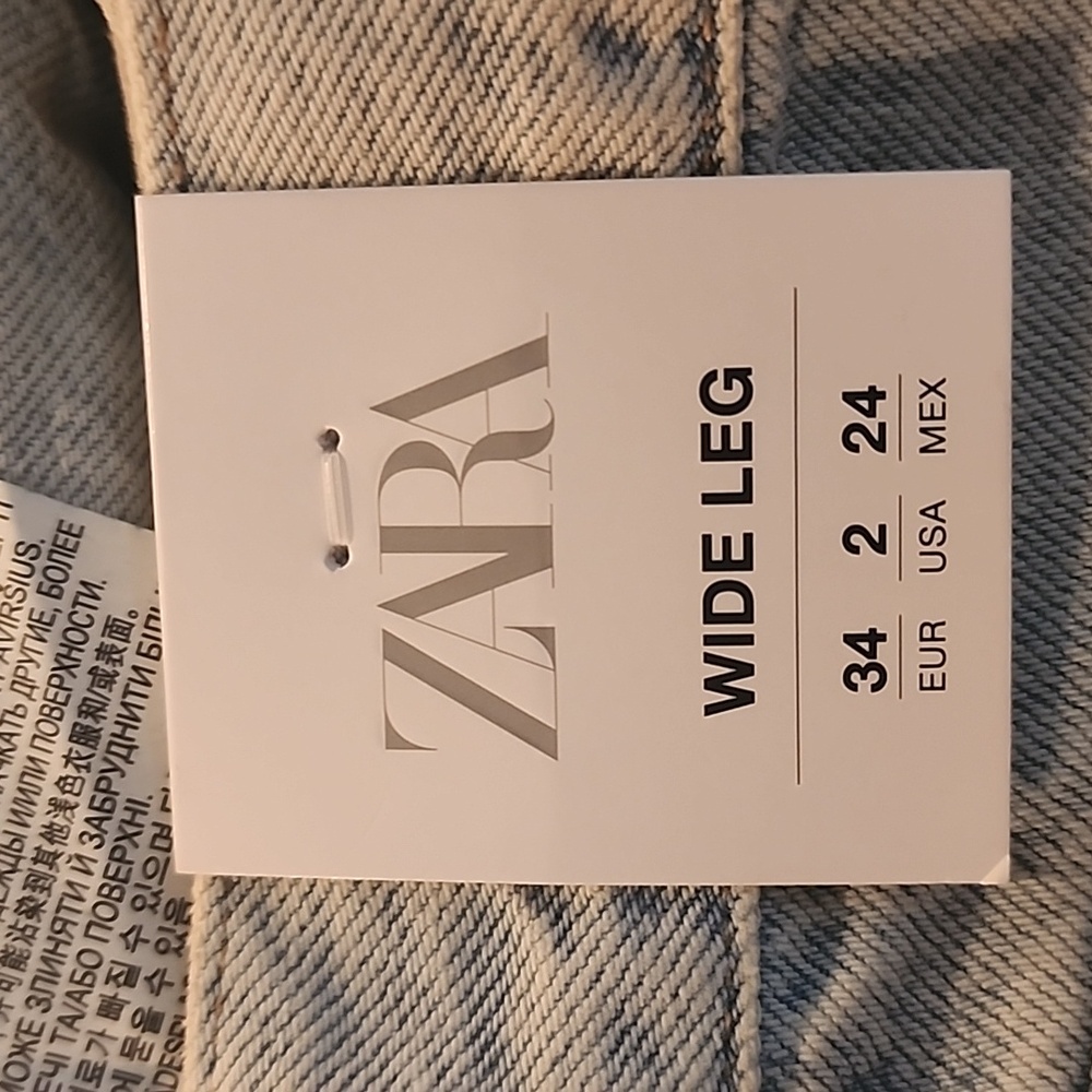 Zara High Rise Full Length Distressed Hem Jeans Brand New With Tags - Picture 13 of 16